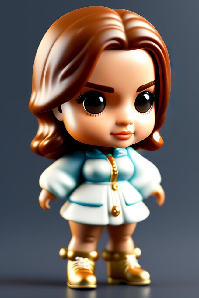 Cute Collectible Female Funko Pop Vinyl Figure in Modern and Stylish Clothing photo