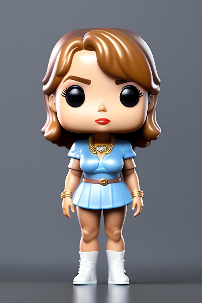 Cute Collectible Female Funko Pop Vinyl Figure in Modern and Stylish Clothing photo
