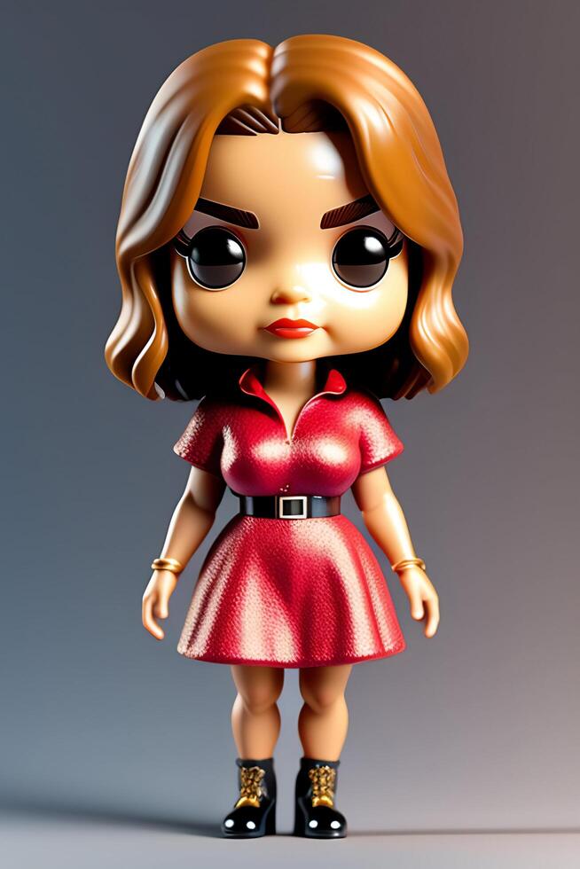 Cute Collectible Female Funko Pop Vinyl Figure in Modern and Stylish Clothing photo