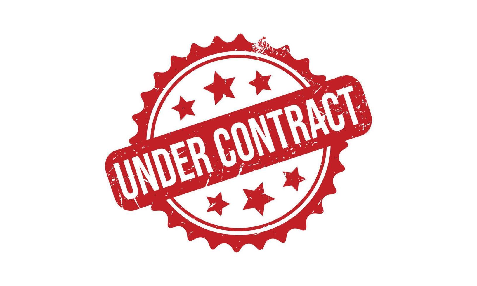 Under Contract Rubber Stamp. Under Contract Grunge Stamp Seal Vector Illustration