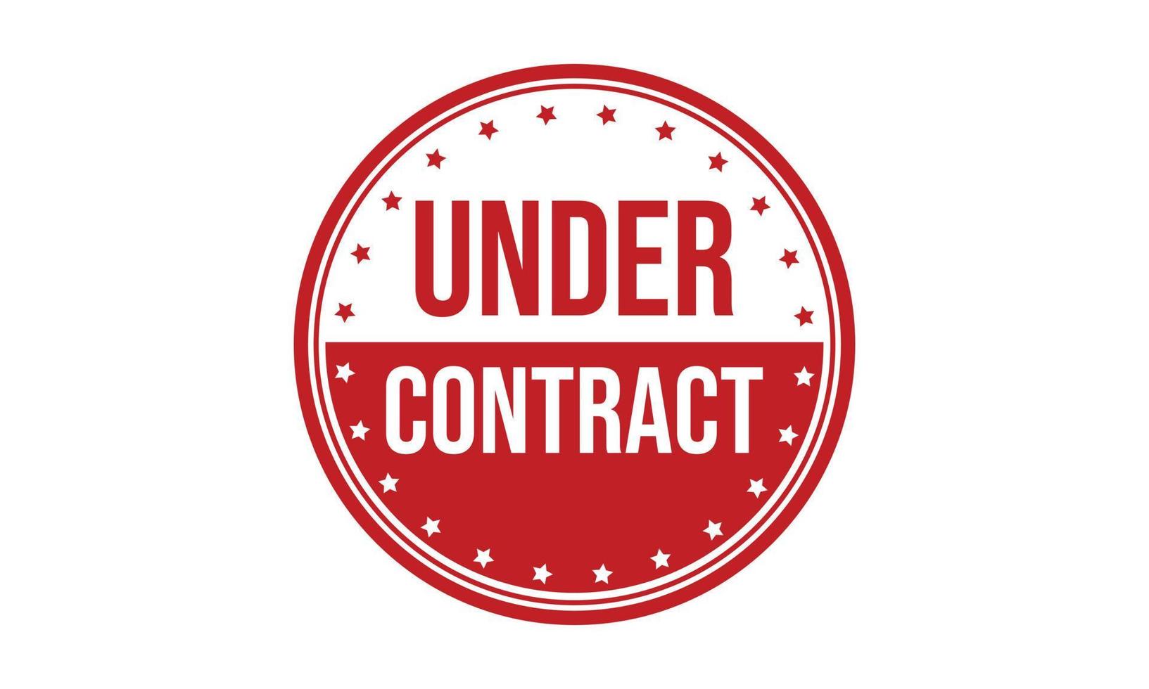 Under Contract Rubber Stamp. Under Contract Grunge Stamp Seal Vector Illustration