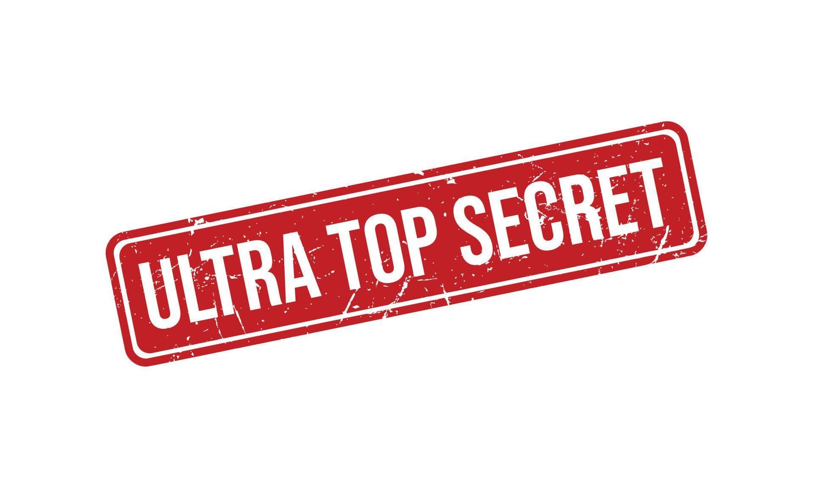 Ultra Top Secret Rubber Stamp. Ultra Top Secret Grunge Stamp Seal Vector Illustration