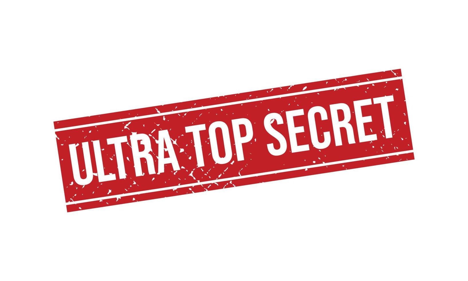 Ultra Top Secret Rubber Stamp. Ultra Top Secret Grunge Stamp Seal Vector Illustration