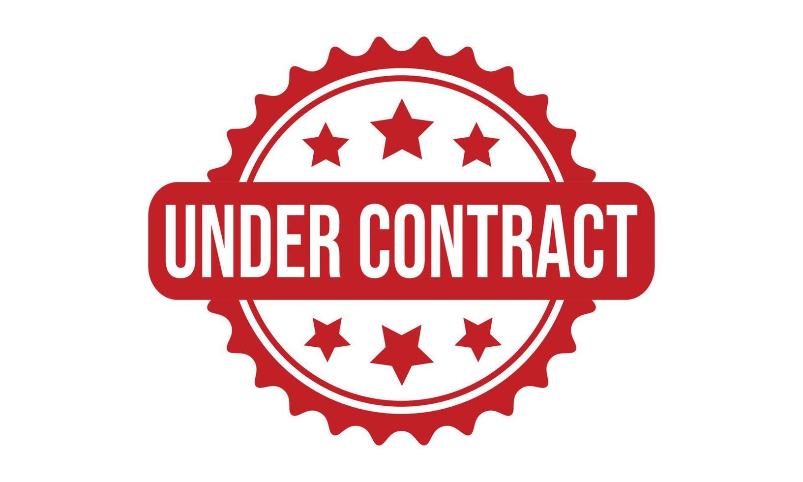 Under Contract Rubber Stamp. Under Contract Grunge Stamp Seal Vector Illustration