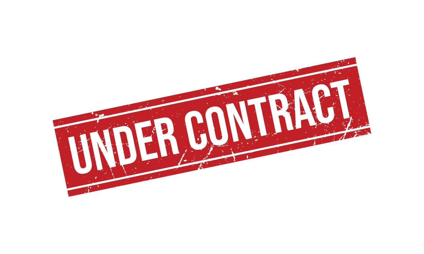 Under Contract Rubber Stamp. Under Contract Grunge Stamp Seal Vector