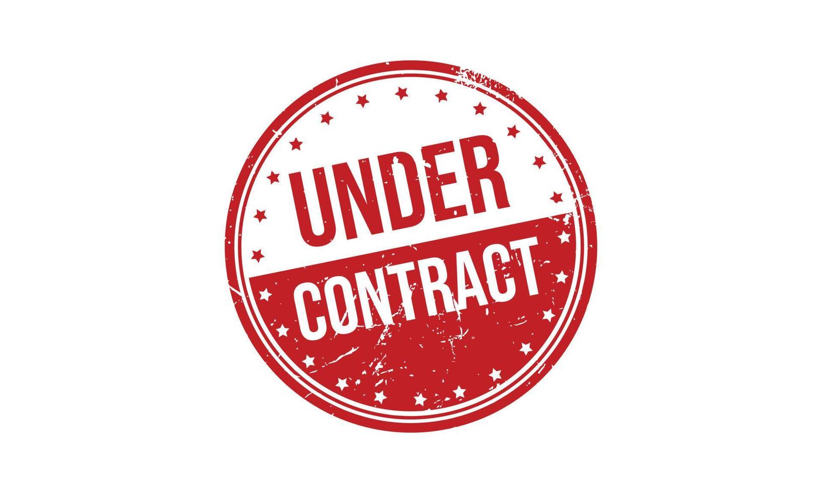 Under Contract Rubber Stamp. Under Contract Grunge Stamp Seal Vector Illustration