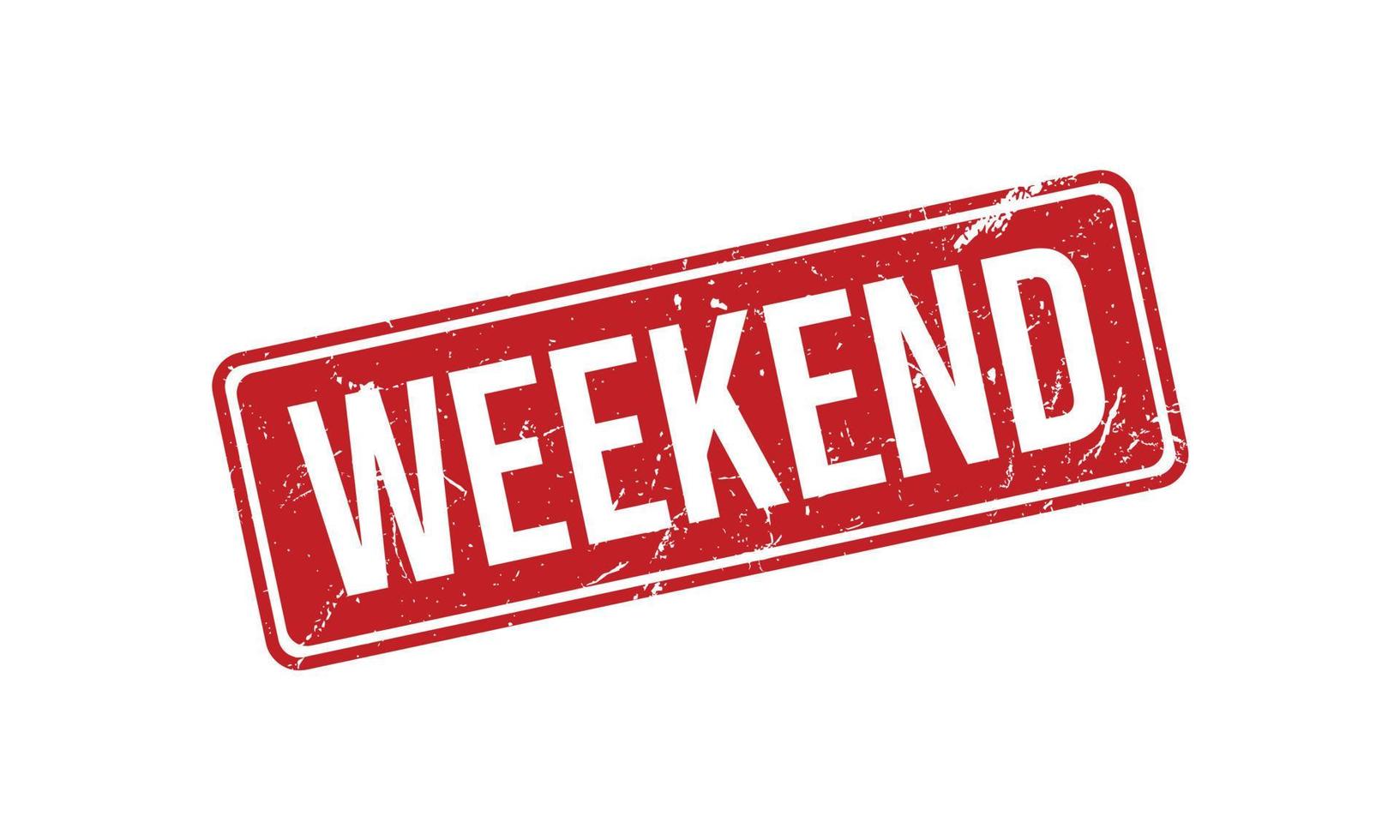 Weekend Rubber Stamp. Weekend Grunge Stamp Seal Vector Illustration