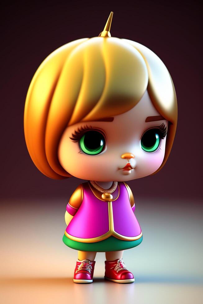 linda coleccionable hembra funko popular vinilo figura en moderno y elegante ropa foto