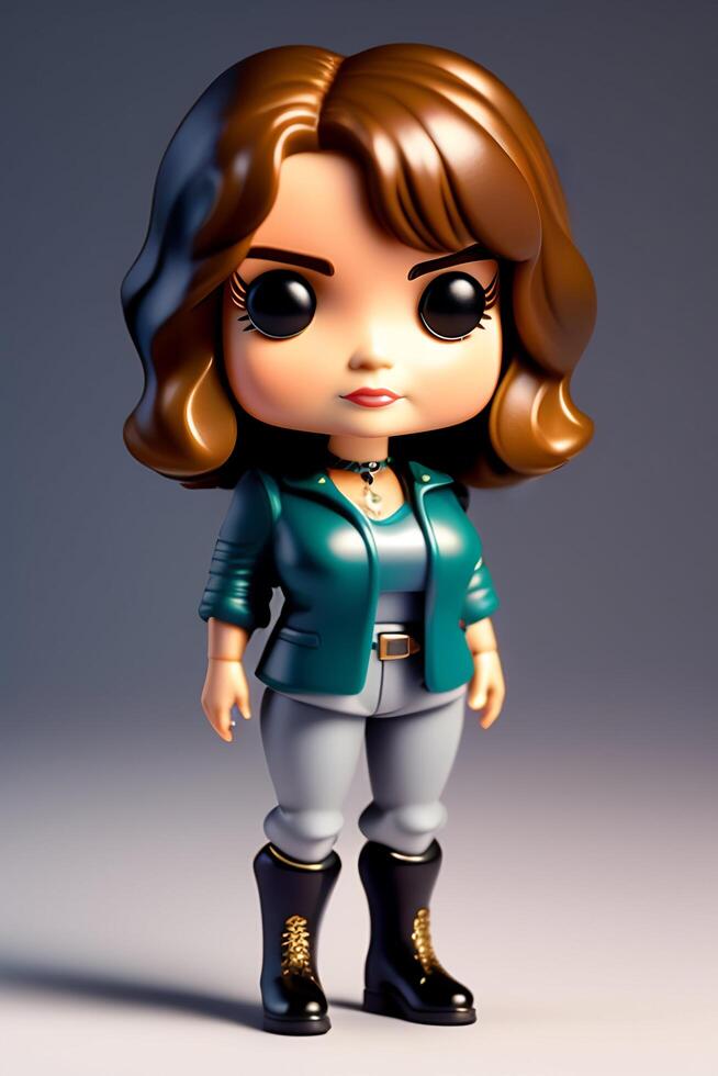Cute Collectible Female Funko Pop Vinyl Figure in Modern and Stylish Clothing photo