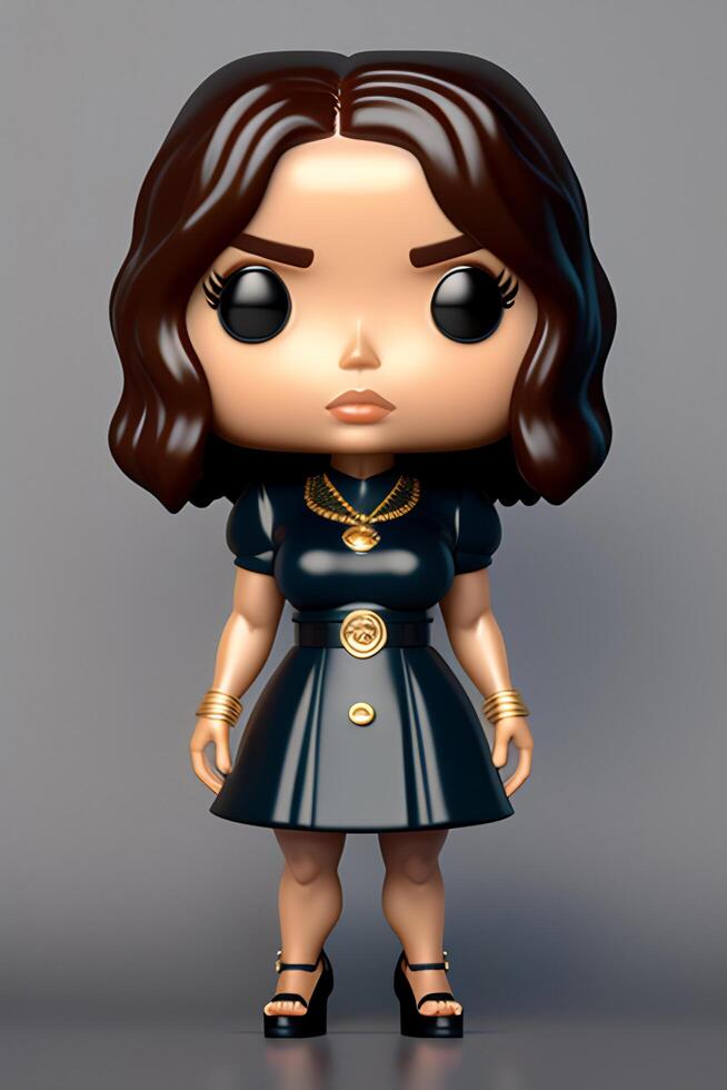 Cute Collectible Female Funko Pop Vinyl Figure in Modern and Stylish Clothing photo