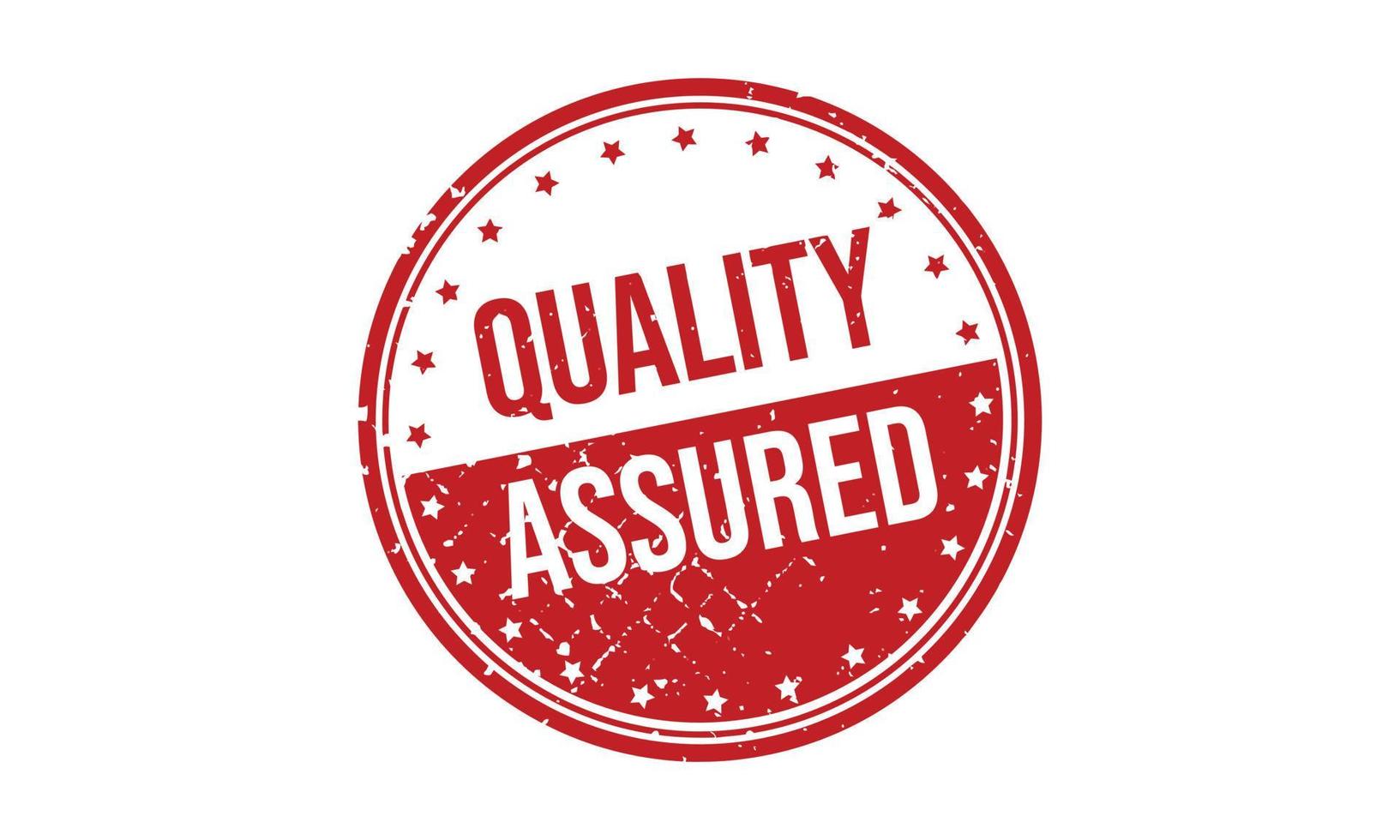 Quality Assured Rubber Stamp. Quality Assured Grunge Stamp Seal Vector Illustration