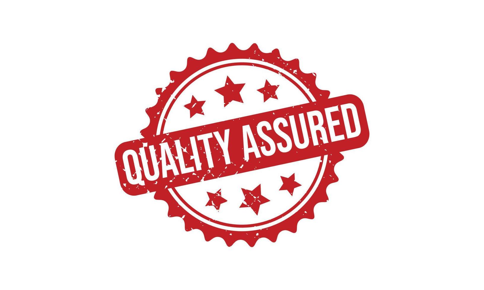 Quality Assured Rubber Stamp. Quality Assured Grunge Stamp Seal Vector Illustration