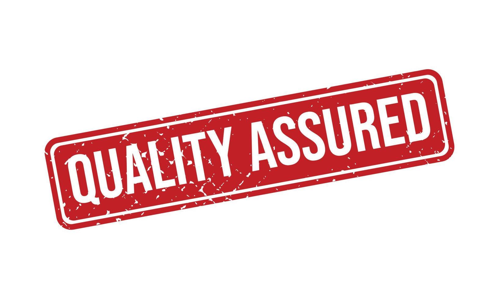 Quality Assured Rubber Stamp. Quality Assured Grunge Stamp Seal Vector Illustration