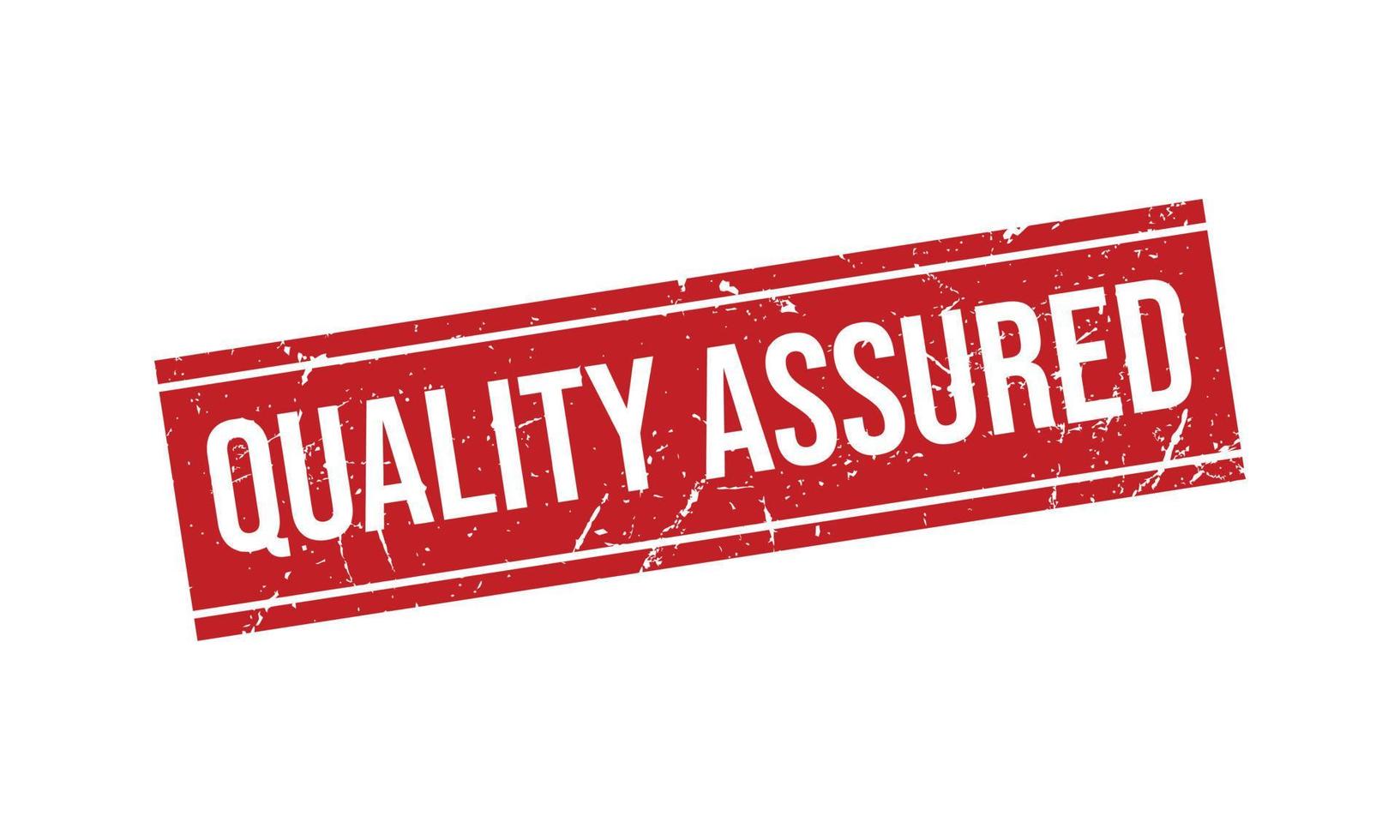 Quality Assured Rubber Stamp. Quality Assured Grunge Stamp Seal Vector Illustration
