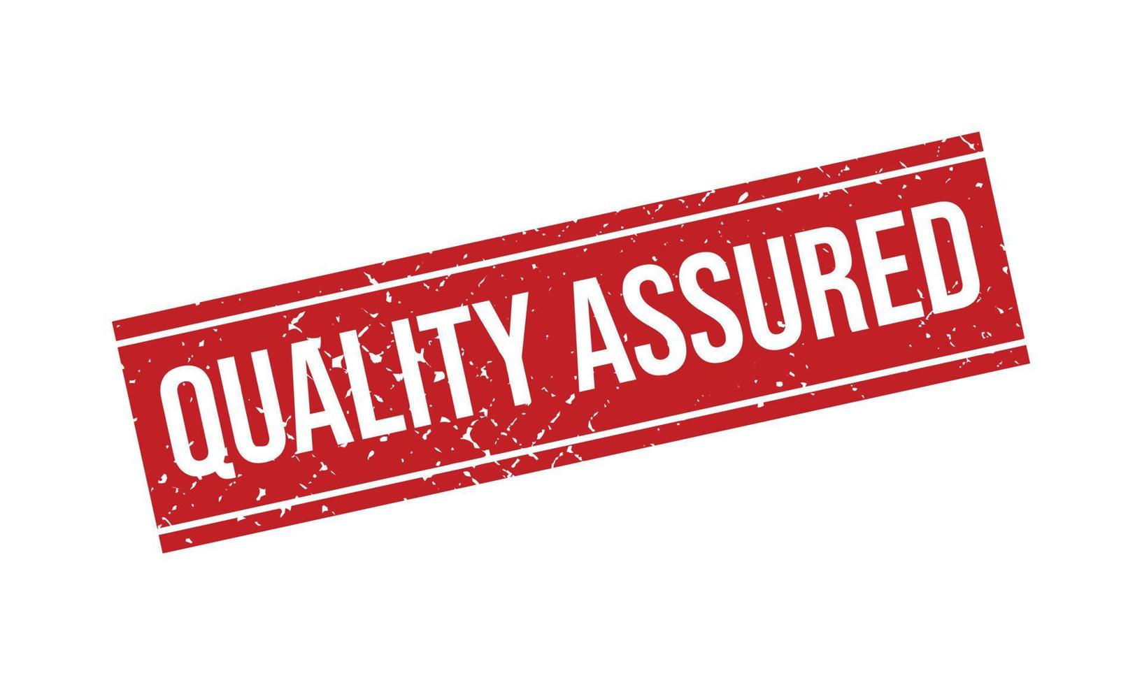 Quality Assured Rubber Stamp. Quality Assured Grunge Stamp Seal Vector Illustration