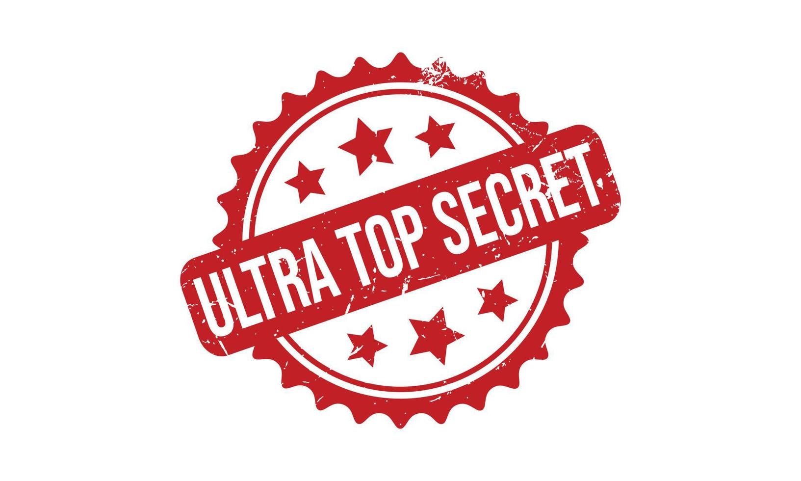 Ultra Top Secret Rubber Stamp. Ultra Top Secret Grunge Stamp Seal Vector Illustration