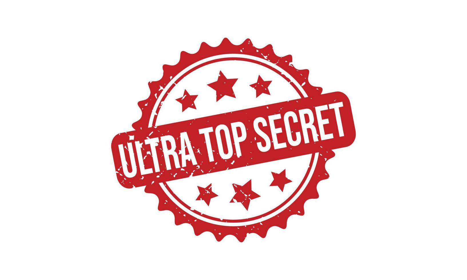 ultra parte superior secreto caucho estampilla. ultra parte superior secreto grunge sello sello vector ilustración