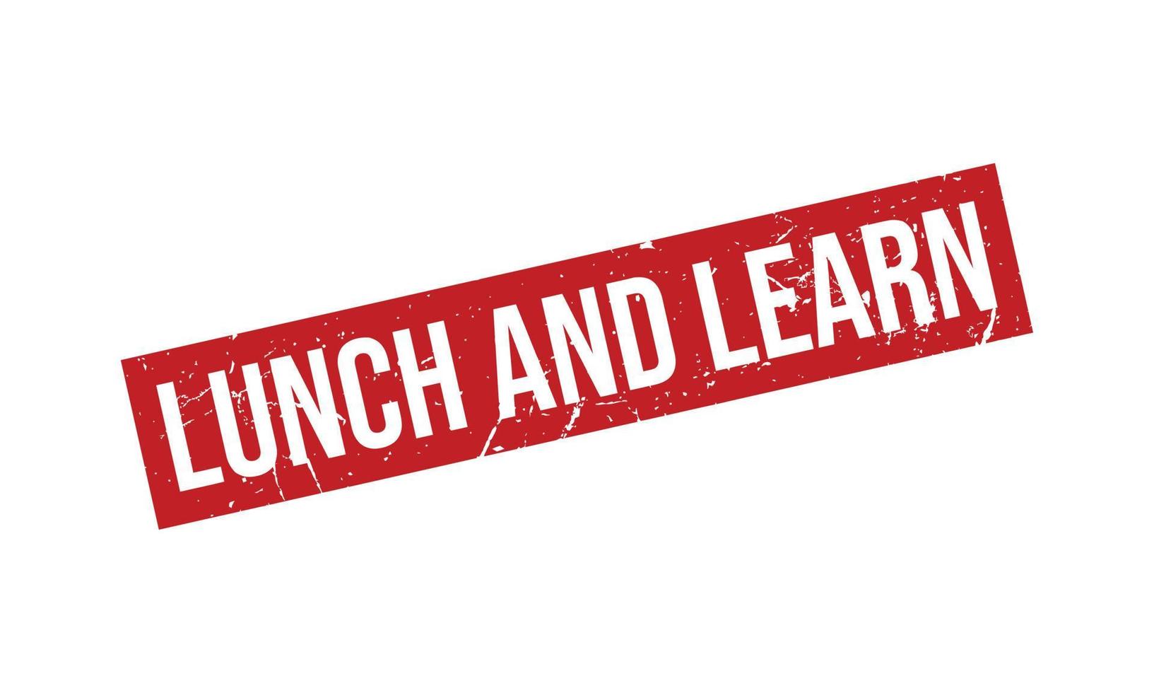 Lunch and Learn Rubber Stamp. Lunch and Learn Grunge Stamp Seal Vector Illustration