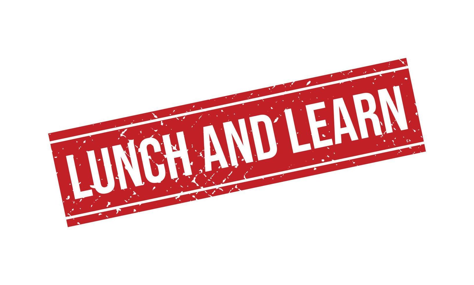 Lunch and Learn Rubber Stamp. Lunch and Learn Grunge Stamp Seal Vector Illustration