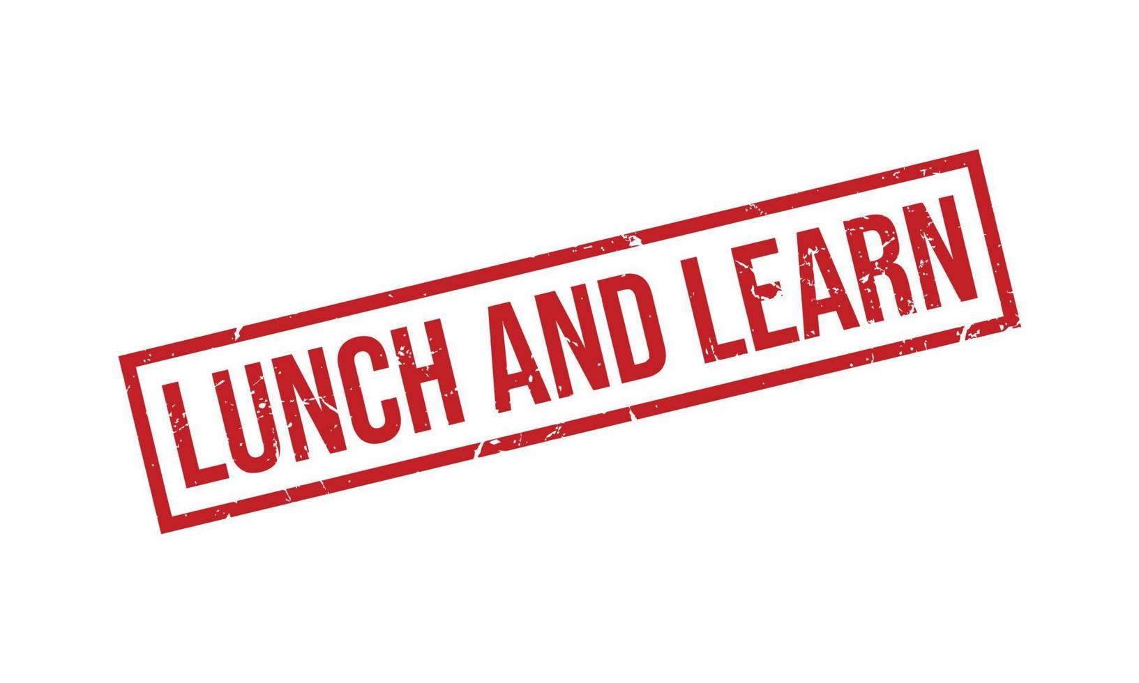 Lunch and Learn Rubber Stamp. Lunch and Learn Grunge Stamp Seal Vector Illustration