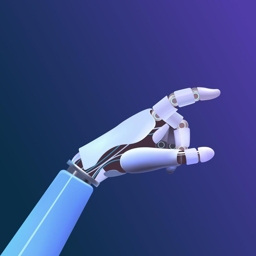 robot artificial intelligence, robot arm graphic with vector