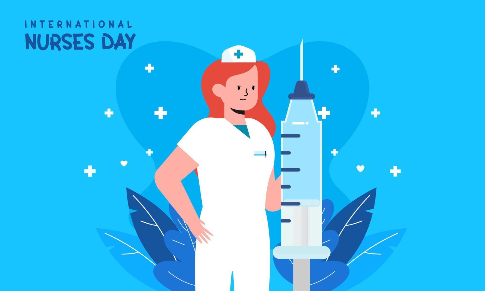 Flat international nurses day illustration vector