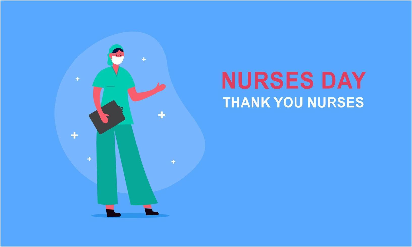 Flat international nurses day illustration vector