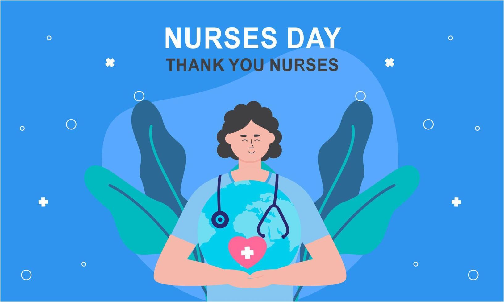 Flat international nurses day illustration vector