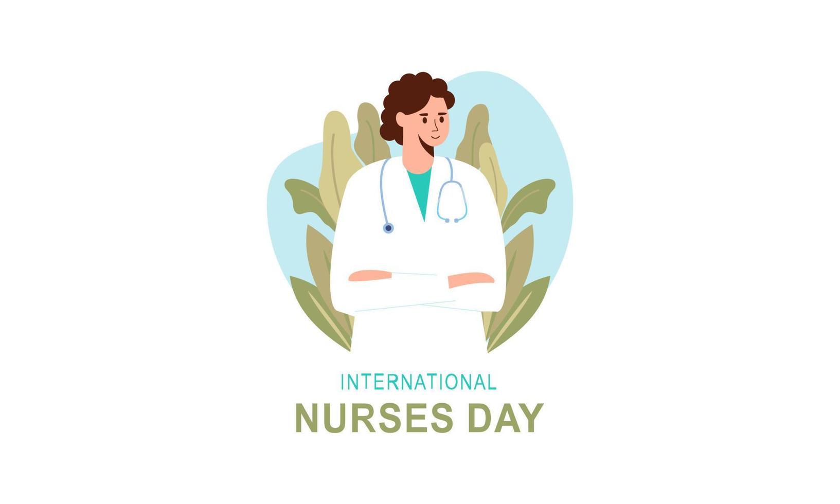 Flat international nurses day illustration vector