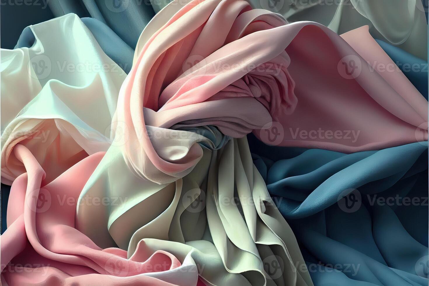 illustration of soft colorful fabric texture and background photo