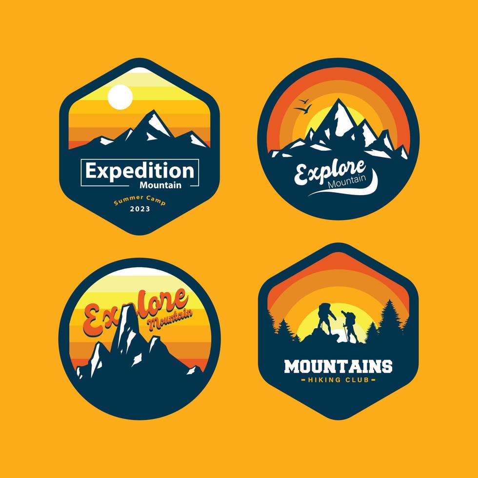 mountain labels and badge design 22657262 Vector Art at Vecteezy