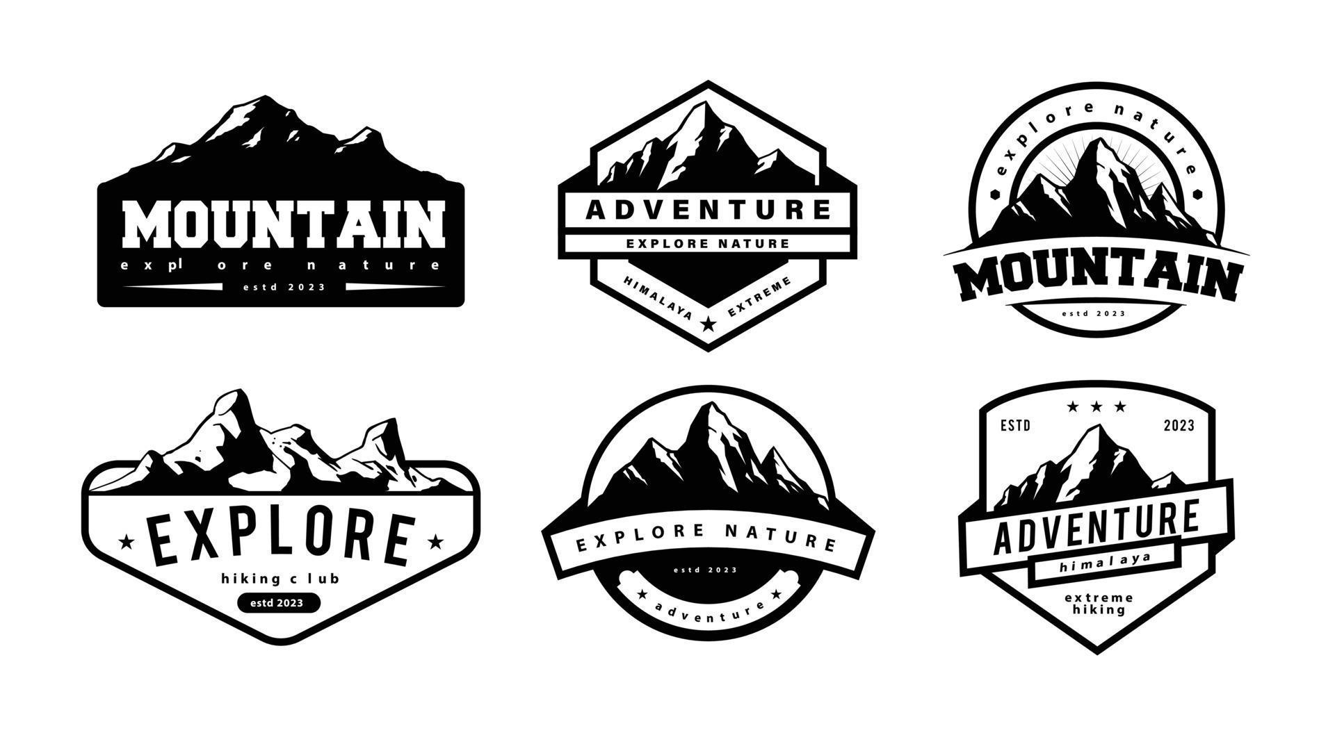 mountain labels and badge design 22657264 Vector Art at Vecteezy