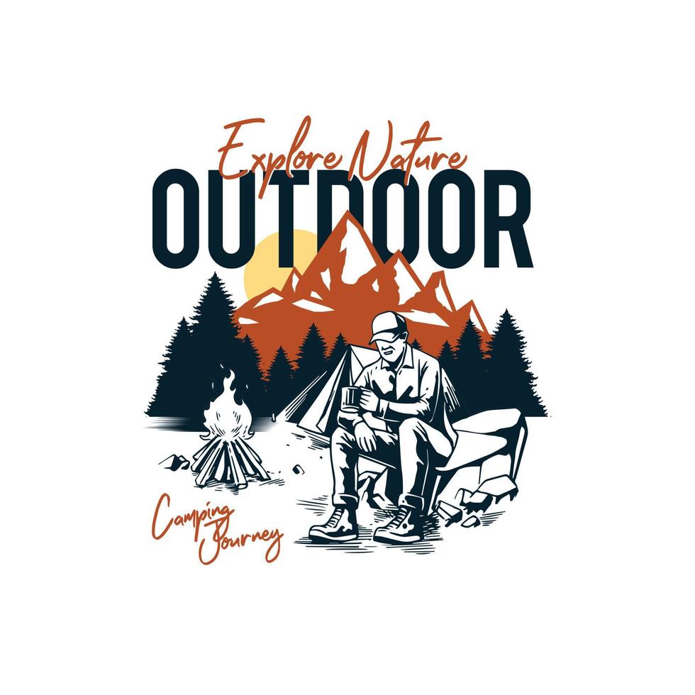 outdoor adventure illustration vector