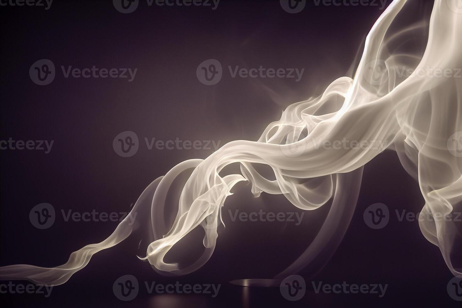illustration of White curve fog, smoke, clouds, fire and dark background with spotlight. Abstract illustration art. Pattern texture, use for ad, poster and template, business.Digital art photo