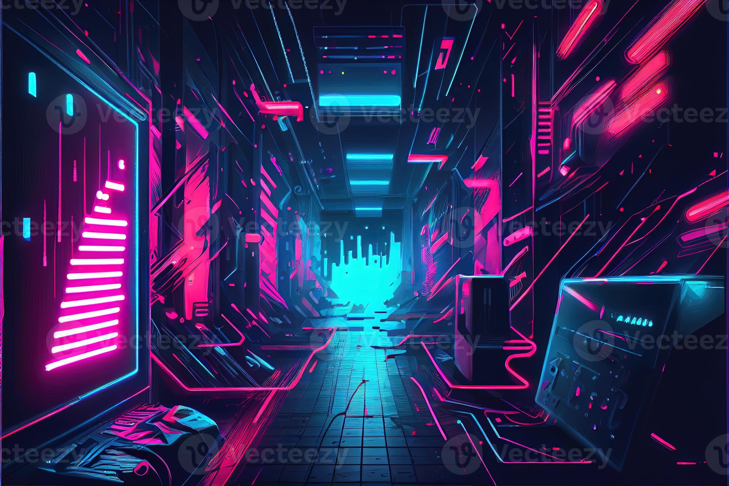 Generative AI illustration of gaming background, abstract