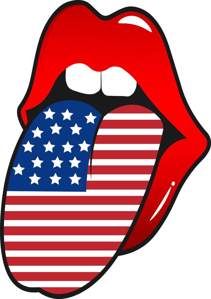 4th of July Lips 22657638 Vector Art at Vecteezy