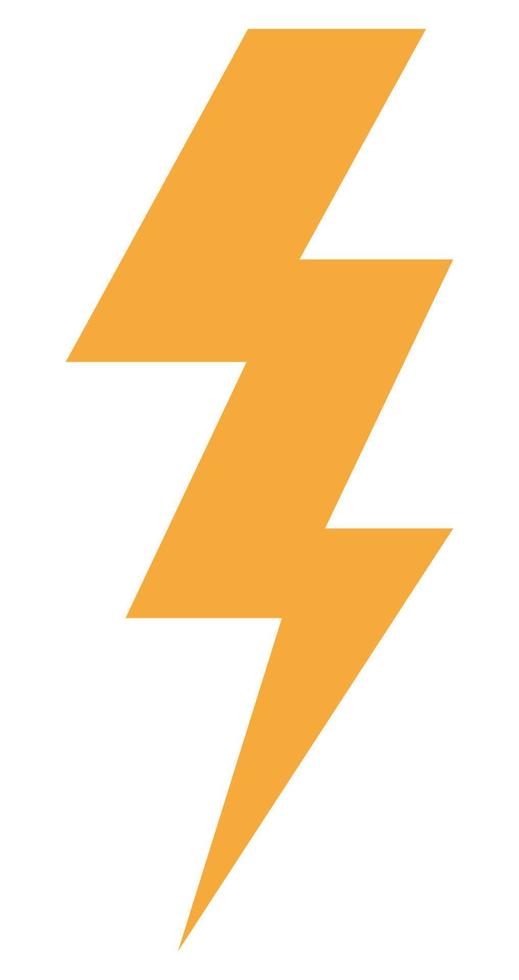Lightning icon, lightning illustration vector, weather forecast icon, thunderbolt, suitable for electricity logo and charging sign, good for apps and front page design, orange and white colors vector