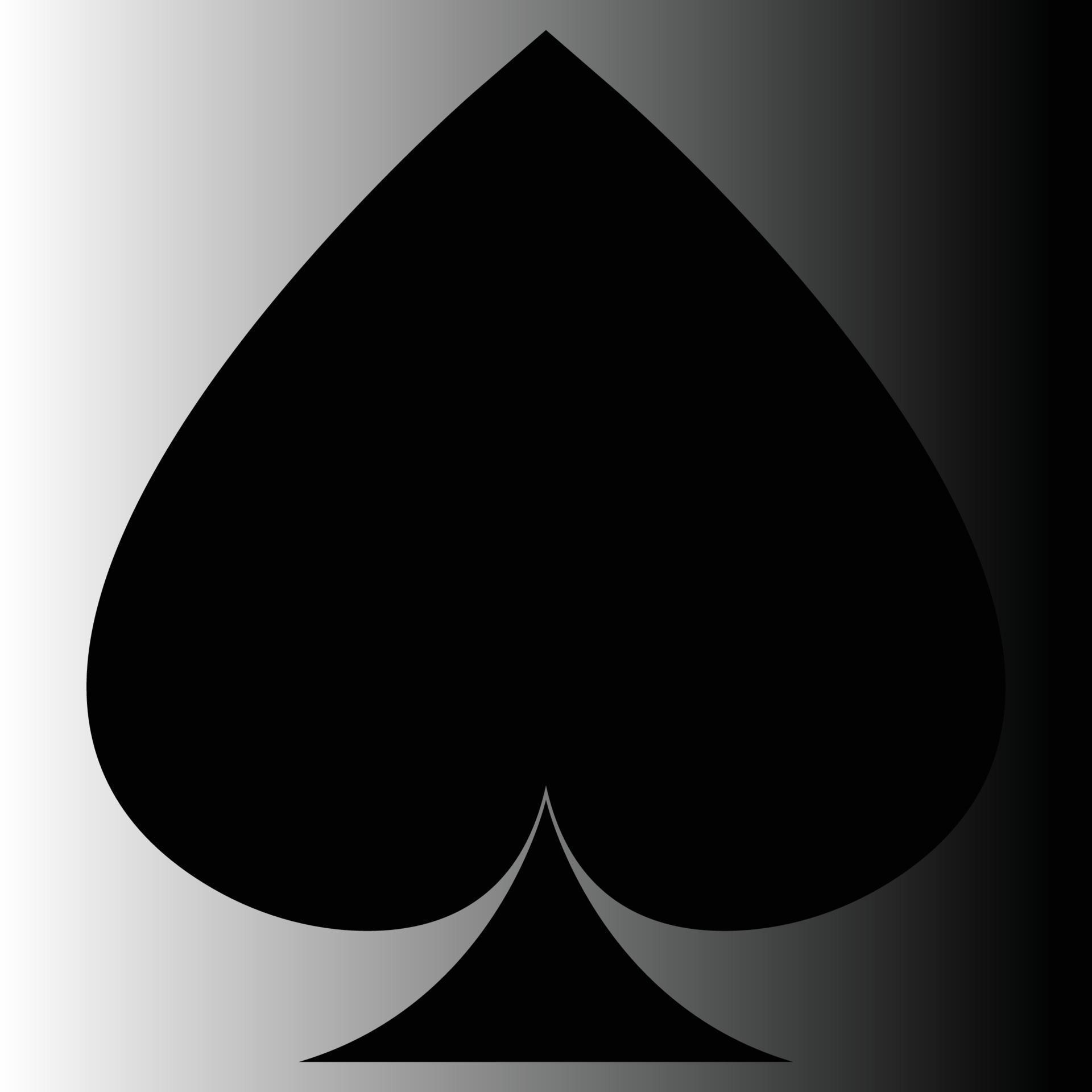 Spade shape from playing cards , black spade, playing cards symbol