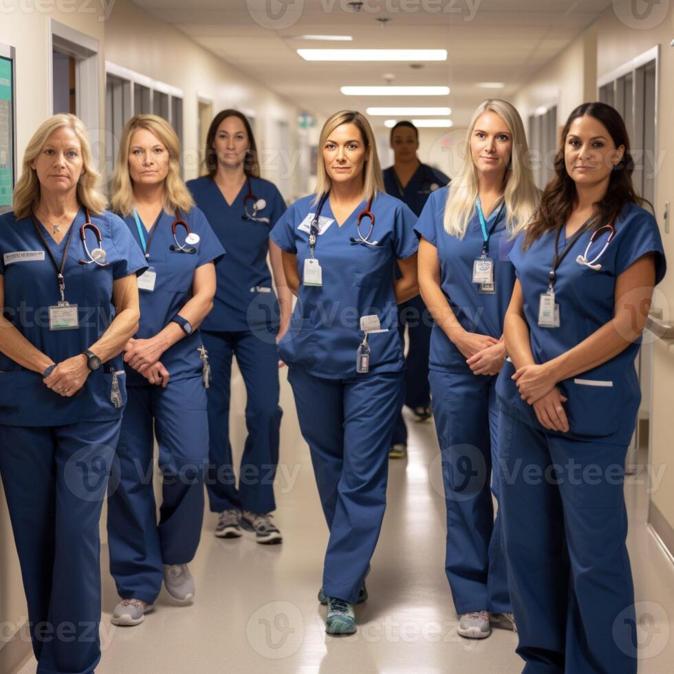 A doctor team walking aside photo
