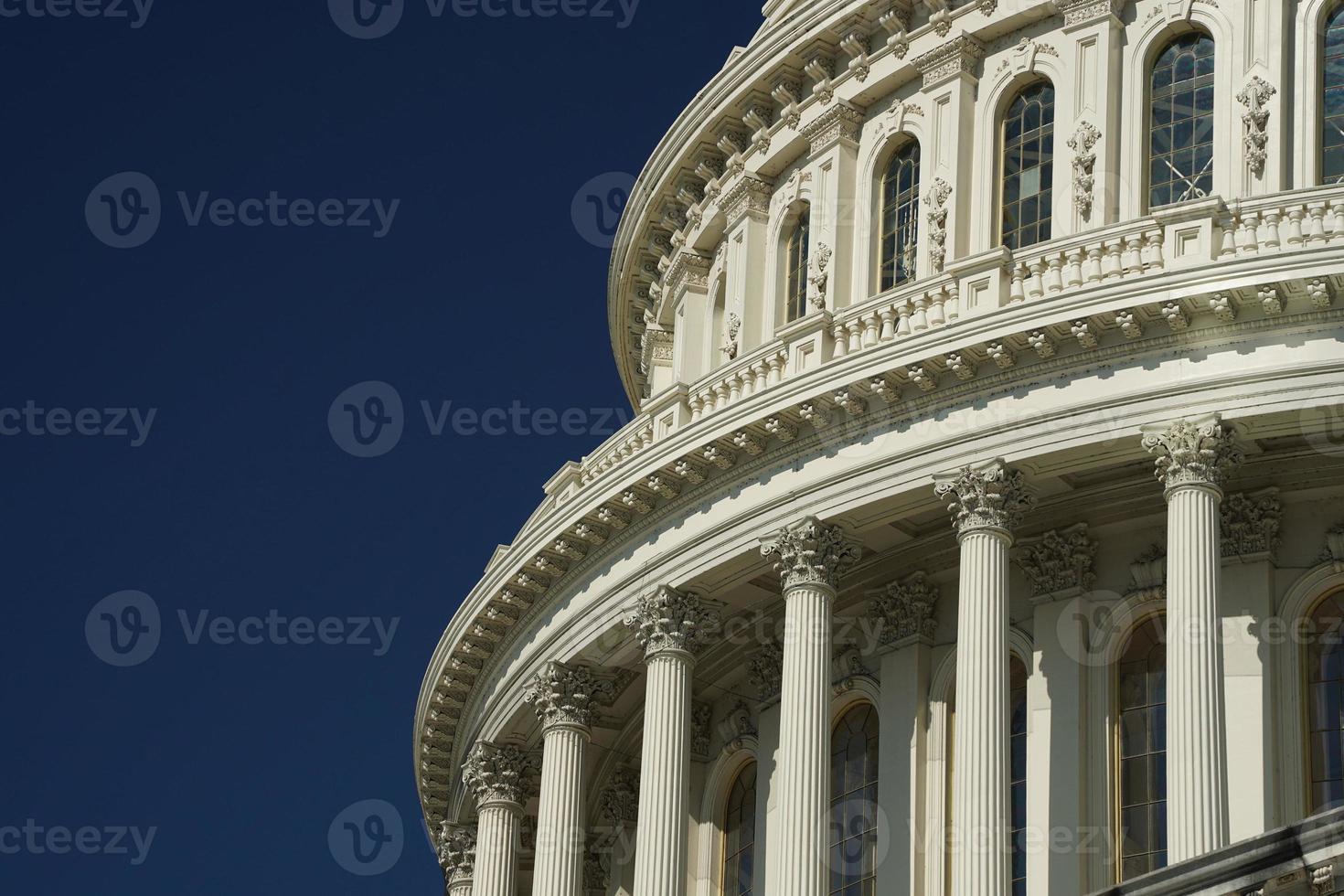 Washington corriente continua Capitolio detalle en el profundo azul cielo antecedentes foto