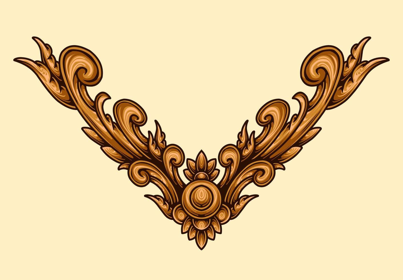 vector decorative frame with beautiful sculpture