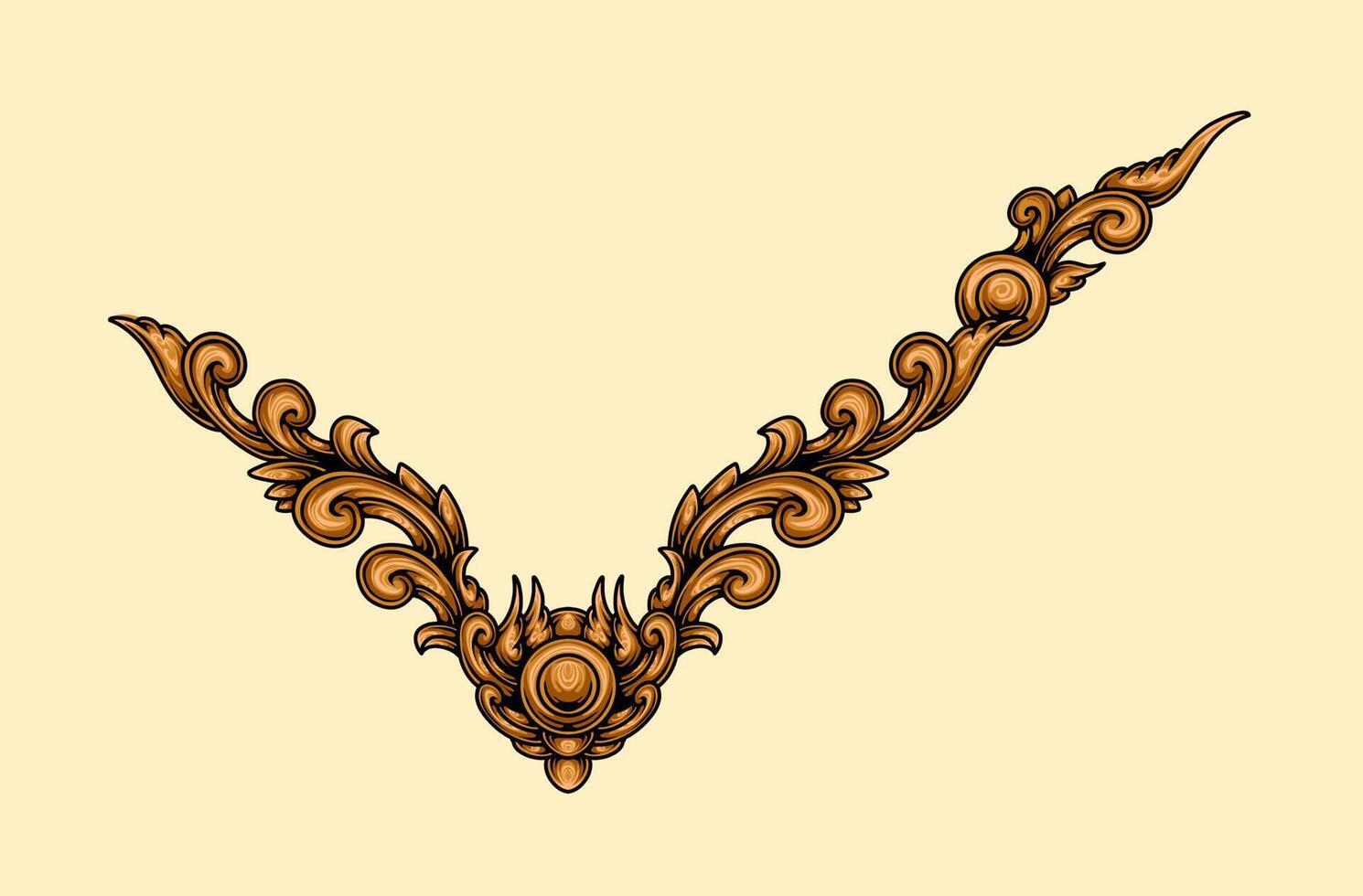 vector decorative frame with beautiful sculpture