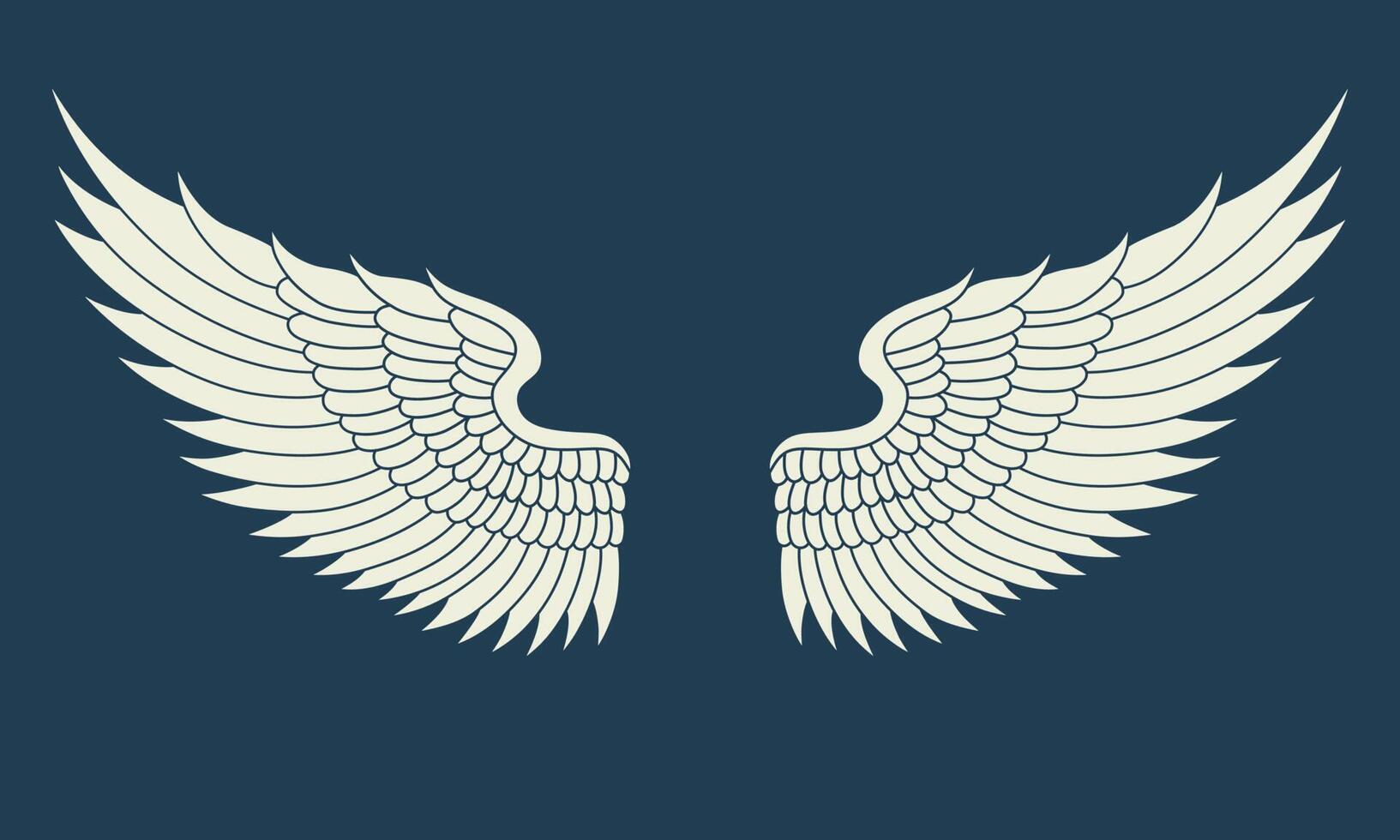Vector logo icon white angel wings