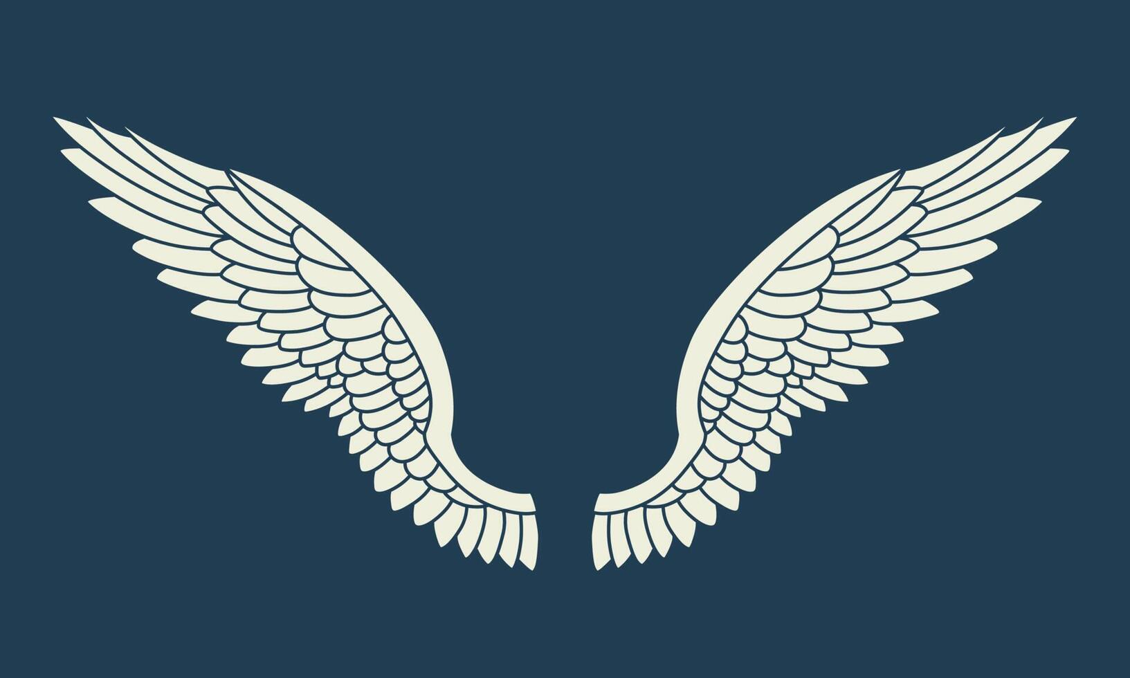 Vector logo icon white angel wings