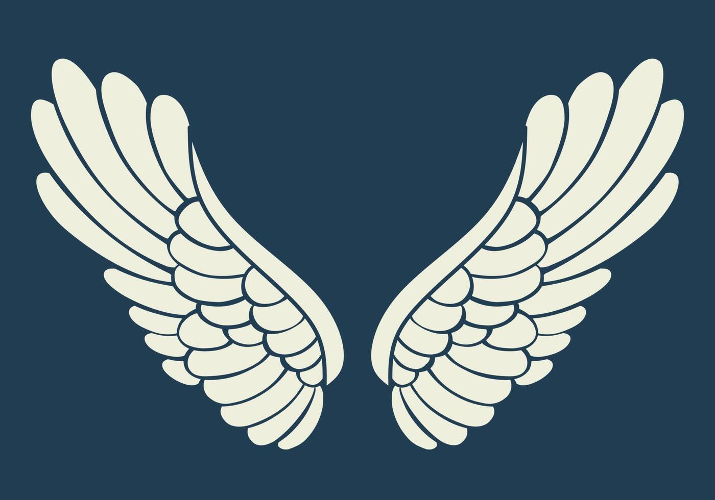 Vector logo icon white angel wings