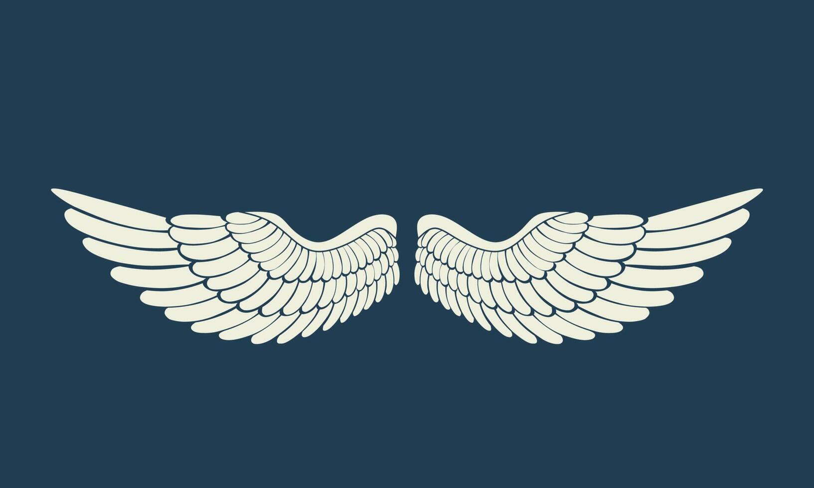 Vector logo icon white angel wings