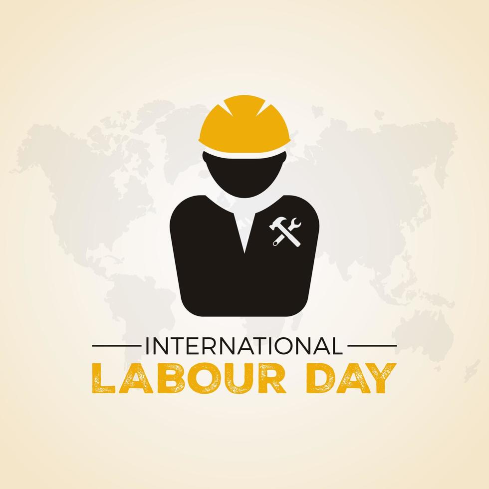 International labour day on 1st may. Happy labor day vector template for banner, greeting card, poster with background. Vector illustration