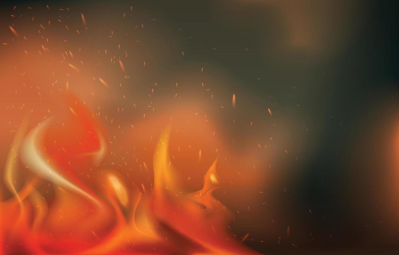 Fire Flare Effect on Night vector