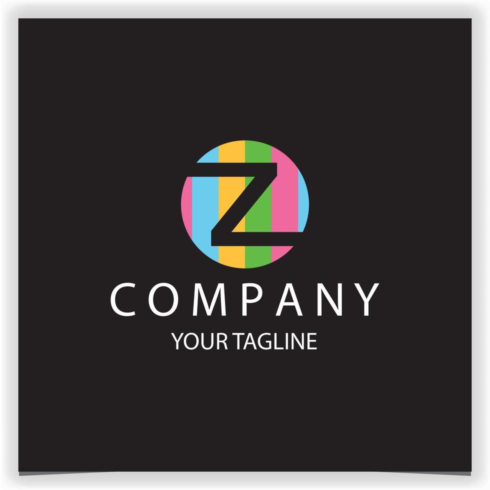 letter z initials logo with colorful circles suitable for paint logo premium elegant template vector eps 10