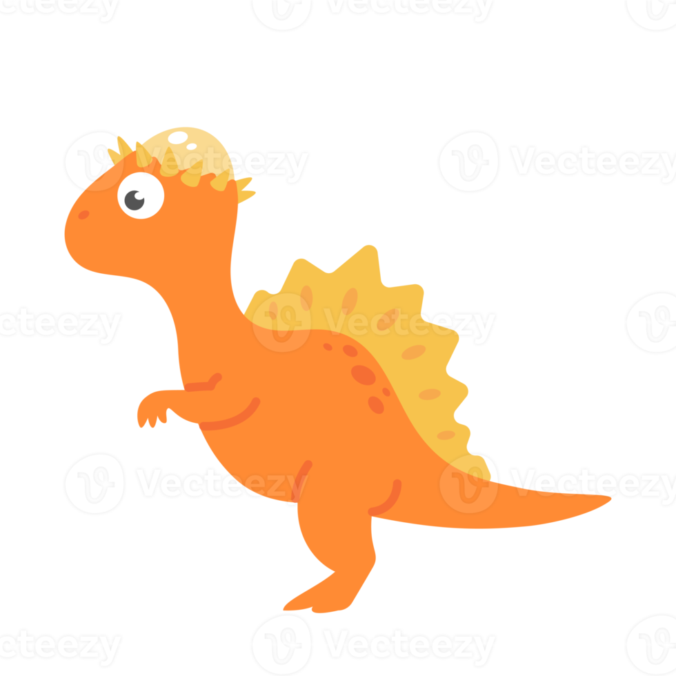 Cute cartoon dinosaur for nursery decoration. png